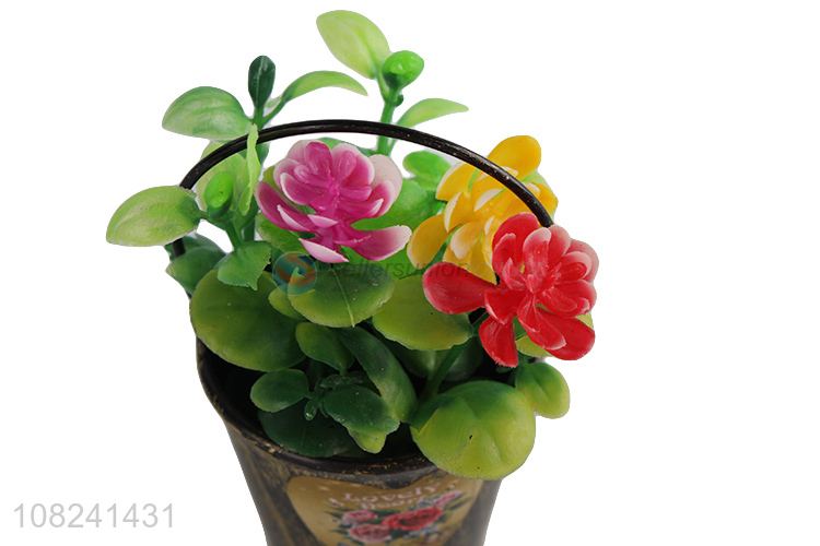 Best selling plastic creative fake flower crafts for desktop ornaments