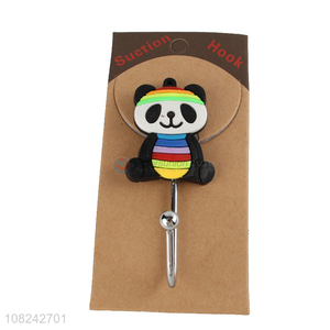 Best selling cute cartoon panda strong suction hooks for shower