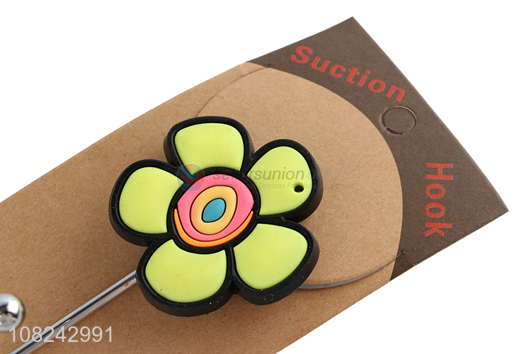 Factory supply flower shape super strong suction cup hook wholesale