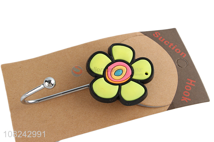 Factory supply flower shape super strong suction cup hook wholesale