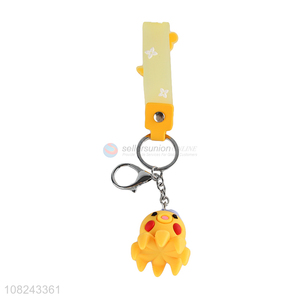 Online wholesale soft pvc cartoon octopus <em>key</em> <em>chain</em> 3D keychains