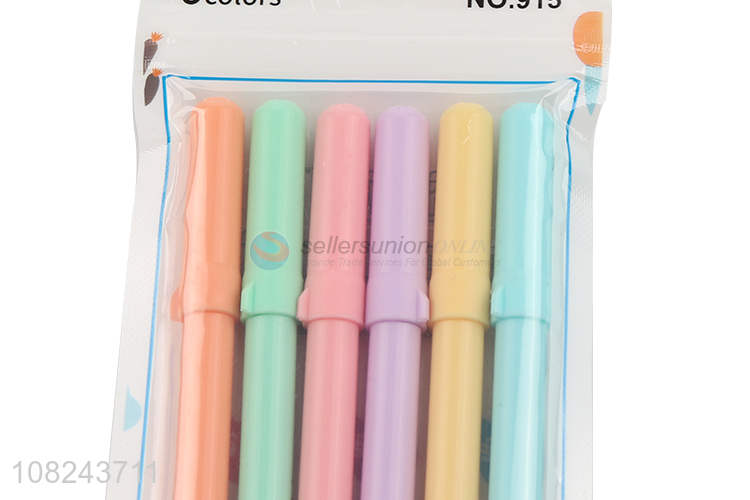 Custom 6 Color Highlighter Cheap Fluorescent Pen
