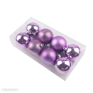 Fashion products purple hanging christmas ball for xmas tree