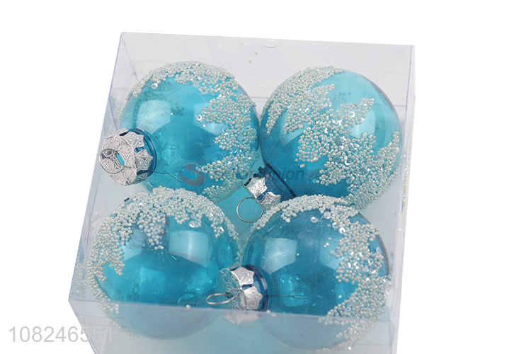 Good quality 4pieces christmas ball for hanging ornaments