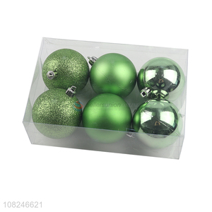 China factory green hanging ornaments christmas ball for party