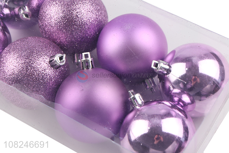 Fashion products purple hanging christmas ball for xmas tree