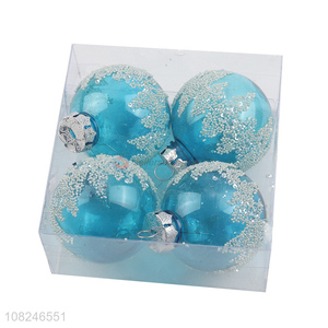 Good quality 4pieces christmas ball for hanging ornaments