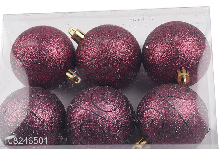 Good selling 6pieces hanging ornaments christmas ball wholesale