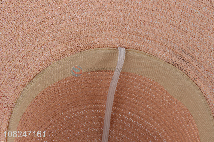Yiwu wholesale girls portable sunhat woven straw hat