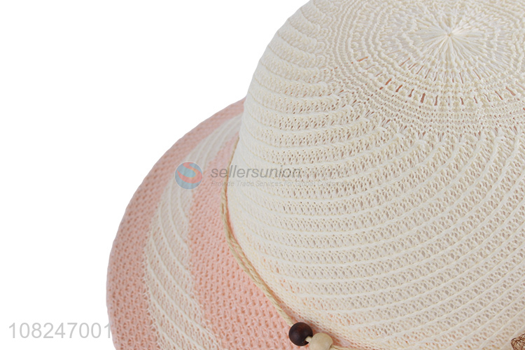 Low price fashion straw hat ladies outdoor sunhat wholesale