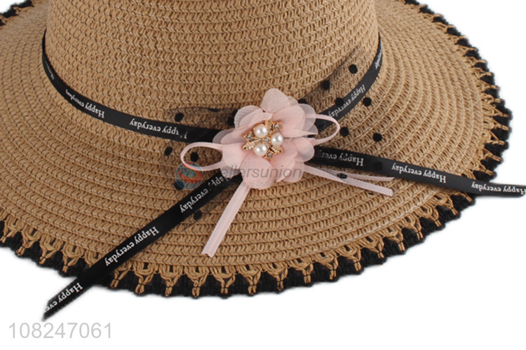 Best selling creative fashion sunhat ladies straw hat