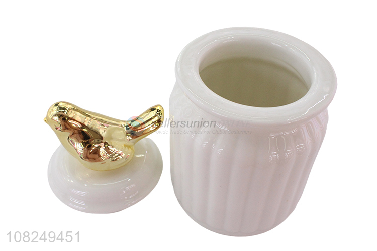 Factory direct sale creative ceramic jewelry box ring storage box jar