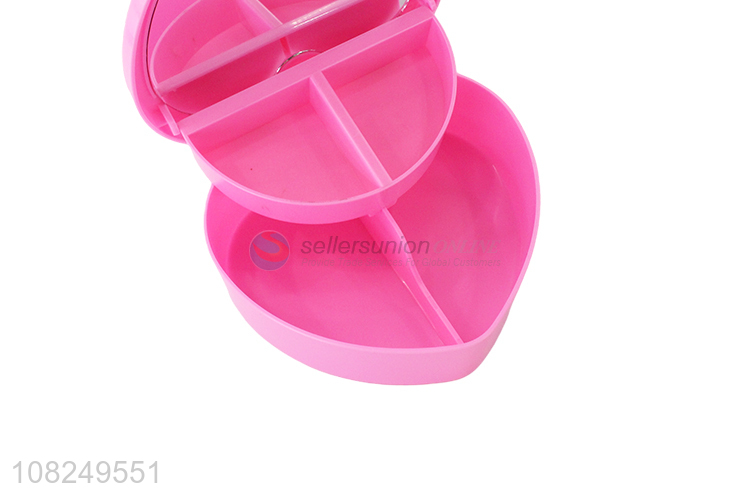 New design cute girls plastic multilayer jewelry box