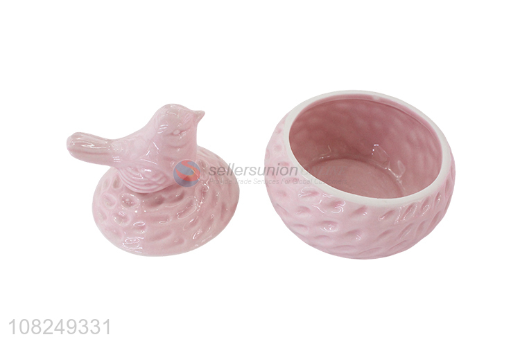 China products delicate design ceramic jewelry box ring box