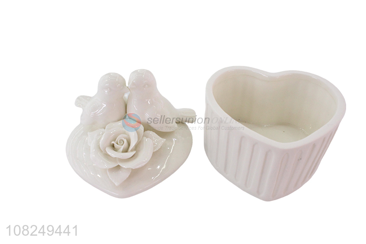 Hot selling ceramic creative jewelry box ring box ceramic jar
