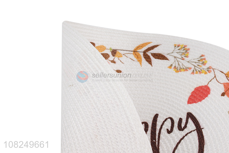 Hot selling round printed place mats dinner mats for household