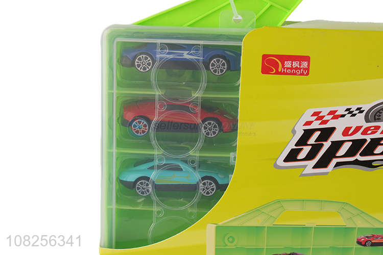 Hot products 6pieces alloy car model toys with storage box