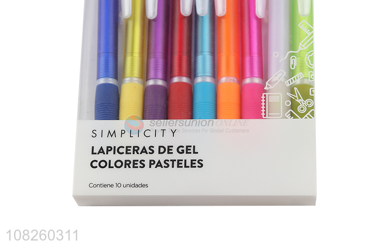Factory wholesale 9 pieces retractable ballpoint pens student supplies