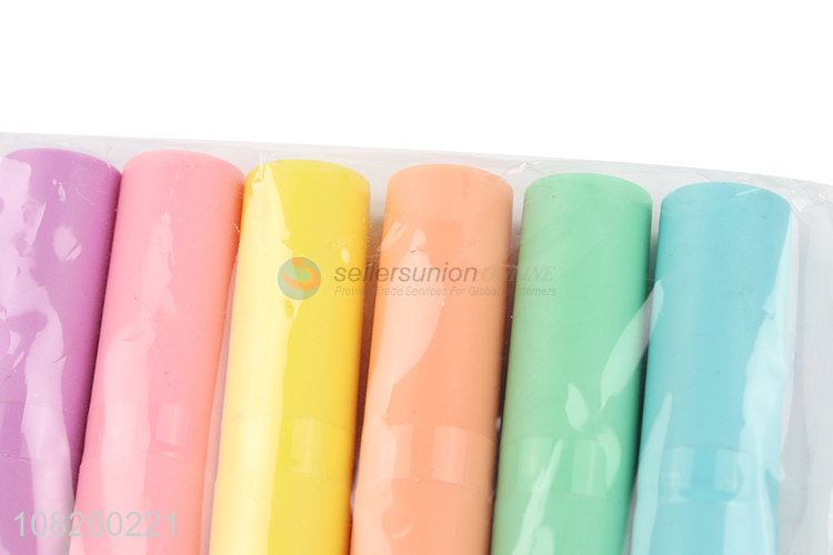 Hot selling 6 pieces pastel color fluorescent ink highlighters set