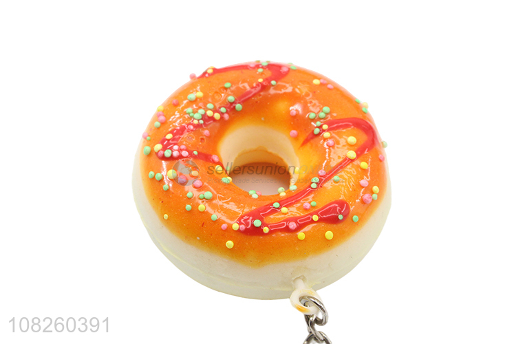 Best selling artificial donut keychain vent toy