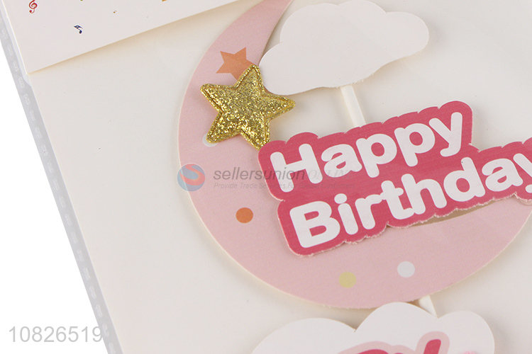 Cute design baby happy birthday cake topper for party supplies