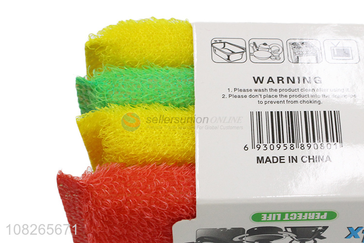 Low Price Colorful Scouring Pad Kitchen Scrubber Set