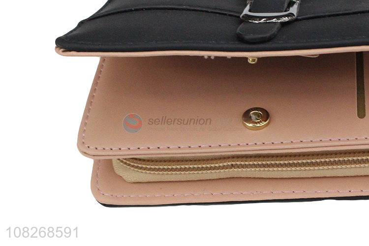 Factory price large capacity pu leather women wallet coin purse