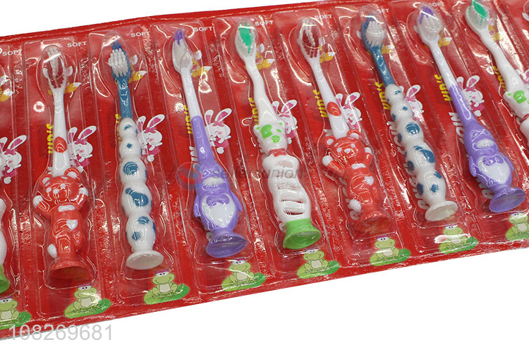 Top selling multicolor cartoon children toothbrush wholesale