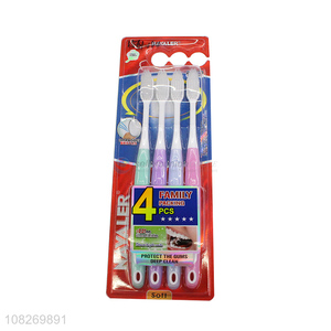 Online wholesale durable soft adult toothbrush for teeth cleaning