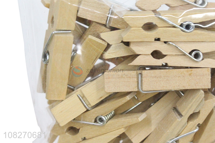 Custom 30 Pieces Wooden Clothespin Cheap Clothes Pegs Set