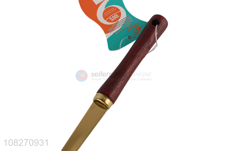 Yiwu direct sale kitchen frying spatula with wooden handle