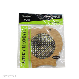 New arrival bamboo heat resistant mat thick cup mat for kitchen counter