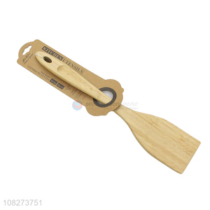 Hot selling natural bamboo flat frying spatula kitchen cooking tool