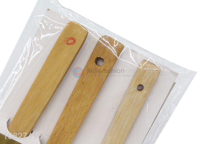 Factory supply bamboo kitchen utensil set bamboo spatula mixing spoon set