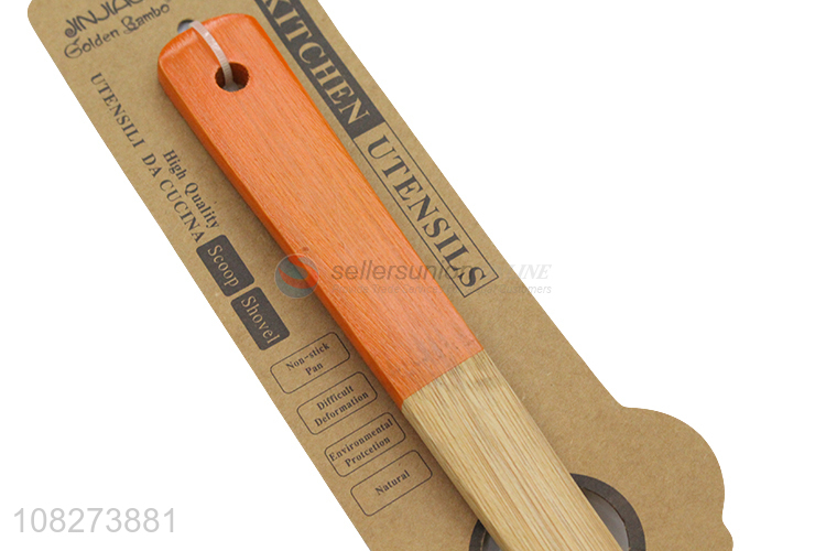 Wholesale natural bamboo stirring spatula frying turner kitchen tool