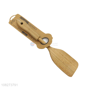 Wholesale eco-friendly non-stick bamboo frying spatula with long handle