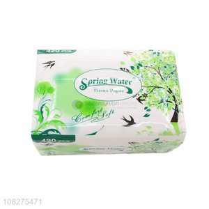 Wholesale 420 Sheets Tissue Paper Soft Facial Tissue