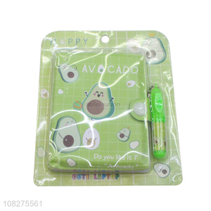 Wholesale Avocado Pattern Notebook With Snap And Pen