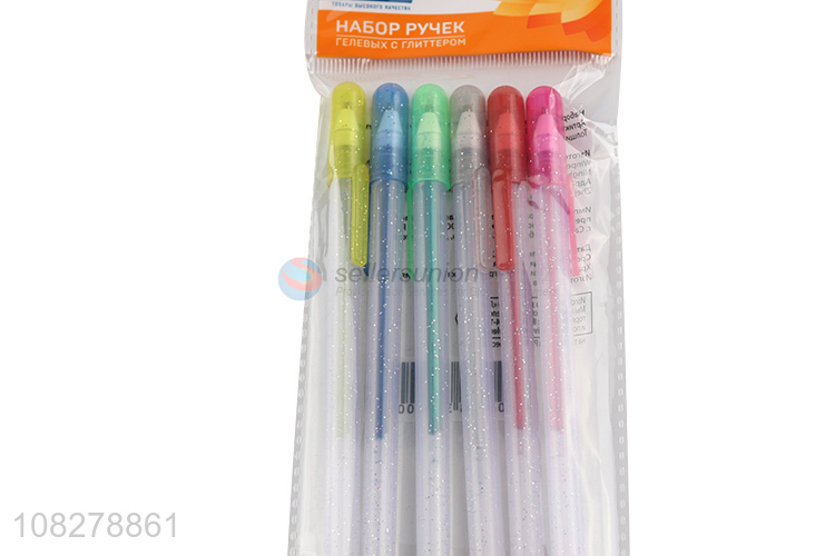 Factory wholesale 6 colors gel ink pens for drawing and doodling