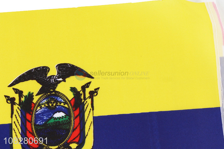 Factory supply polyester car flag Ecuador hand-held national flags