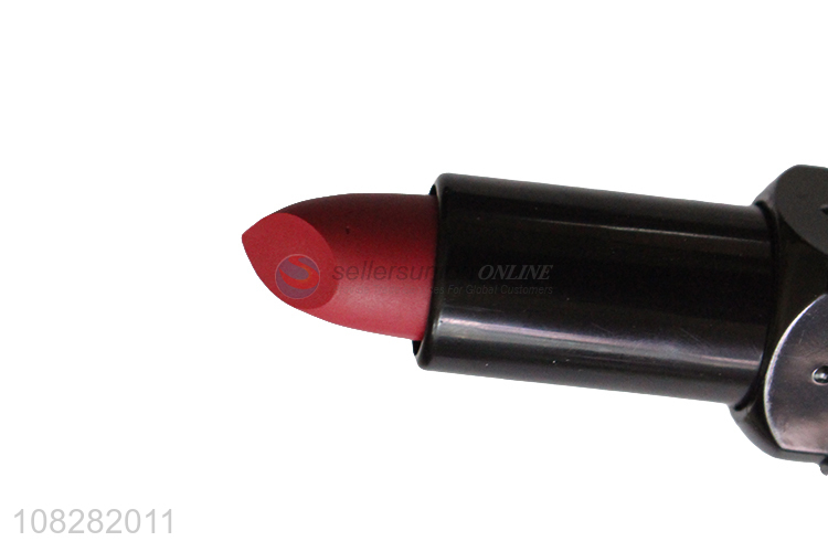 Hot selling deep red matte waterproof lipstick for women girls