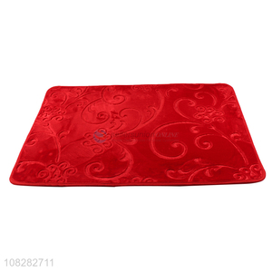 New arrival embossed non-slip water absorbent bath mat bath rug