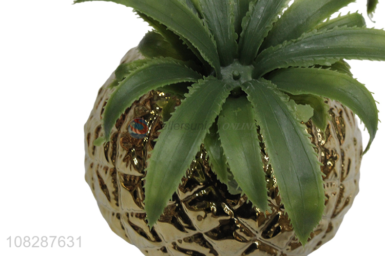 Best selling ceramic pineapple storage jar candy jar home decor