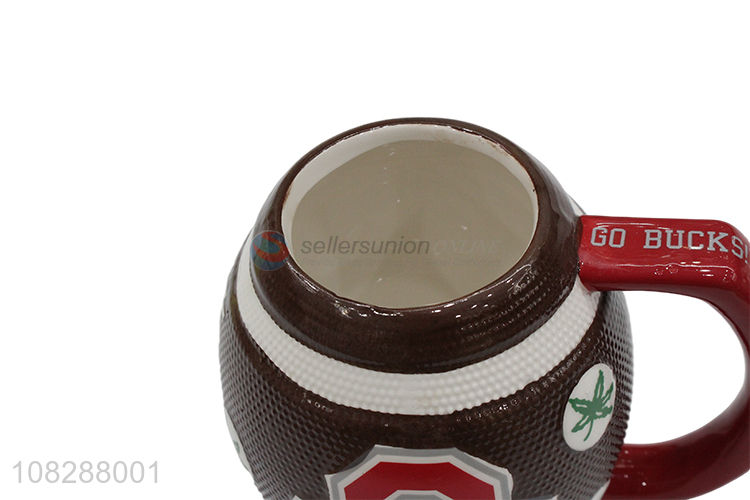Good quality ceramic household storage jar with handle