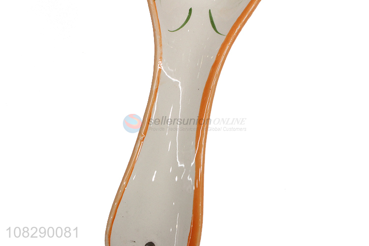Factory price mini printed soup spoon ceramic dinner spoon