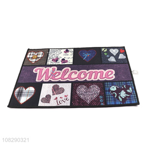 Best selling creative printed foot mat living room porch floor mat