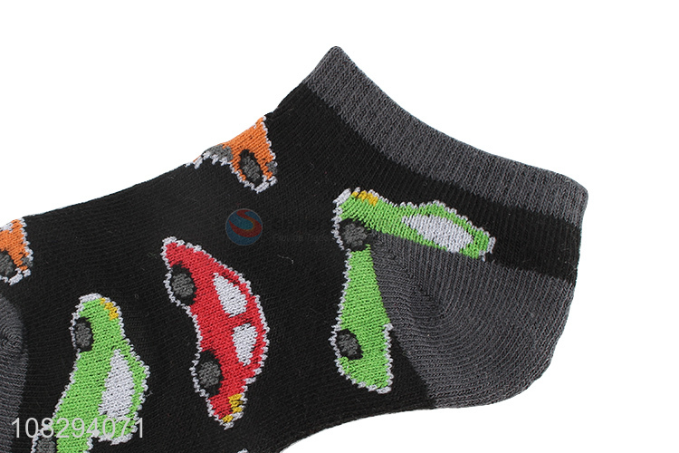 Cartoon Car Pattern Ankle Socks Kids Breathable Short Socks