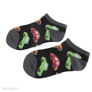 Cartoon Car Pattern Ankle Socks Kids Breathable Short Socks