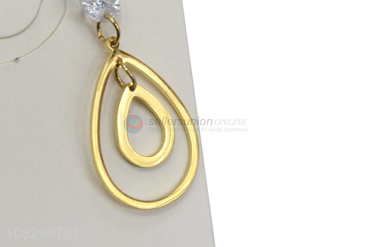 Wholesale stainless steel drop earrings waterdrop pendant earrings