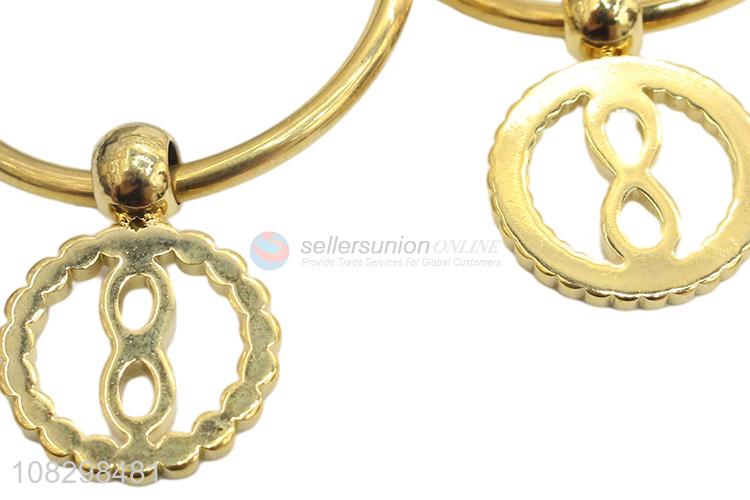 New arrival hypoallergenic stainless steel dangle hoop earrings